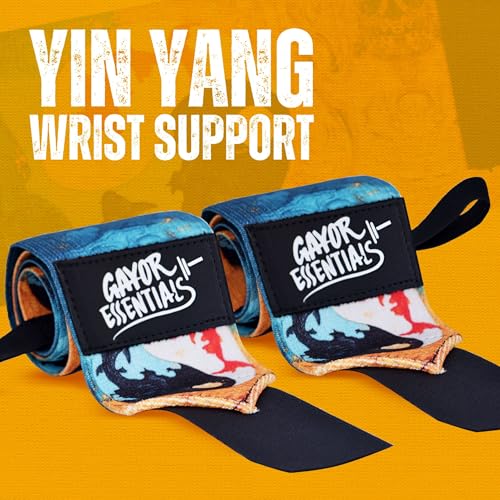 Image of Gayor Essentials Wrist Support | Gym Wrist Brace for Men & Women | Adjustable Wrist Wraps for Weightlifting, Crossfit, Workout, Powerlifting (Ying Yang, Free Size)