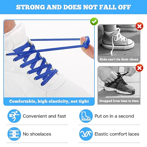 neo-wows flat elastic no tie shoe laces for sneakers stretch tieless shoelaces for kids amp adults flat shoes strings