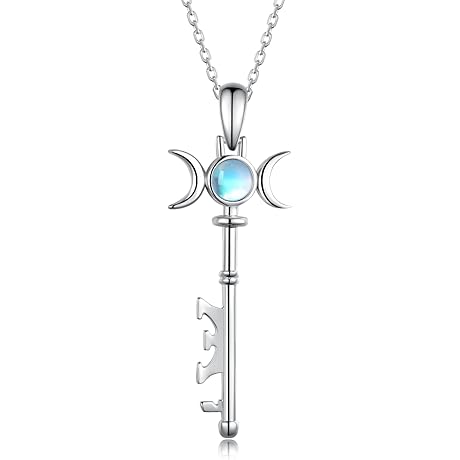 Triple Moon Goddess Necklace: Embrace the Magic of the Lunar Muse