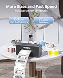 MUNBYN Shipping Label Printer Bluetooth, Postage Thermal Label Printer 4x6 for Business, Compatible with Etsy, Shopify, eBay, Royal Mail, DHL, DPD, Evri, No Ink and Toner, 129B, Grey - Image 6