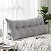 Micaza Chevet Grande Coussin De Dos, Dossier De Positionnement Soutien Tête De Lit Dossier Assise Coussin pour Canapé Lit Office Chaise-Gris 180x20x50cm(71x8x20inch)