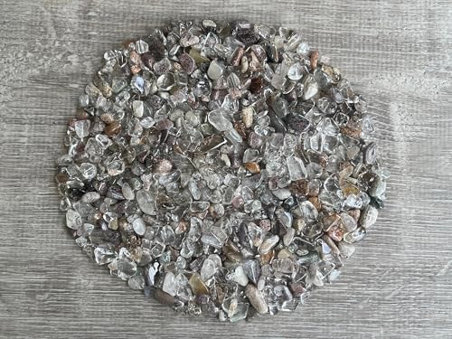 Rutilated Quartz Mixed Chips – Natural Mini Rutilated Quartz Mixed Stones, Crushed Undrilled Rutilated Quartz Mixed, Semi-Tumbled Genuine Rutilated Quartz Mixed (1/2 lb)