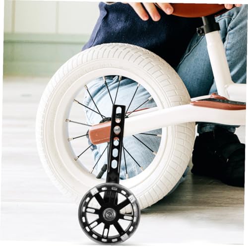 Vaguelly 2 pares de ruedas de entrenamiento para bicicleta con soportes de acero ajustables negros, estabilizadores resistentes para balance y seguridad en ciclismo miniatura 4