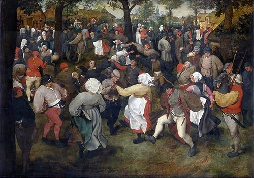 La Danse de la Mariée Bruegel poster d'art vintage pour décoration de chambre