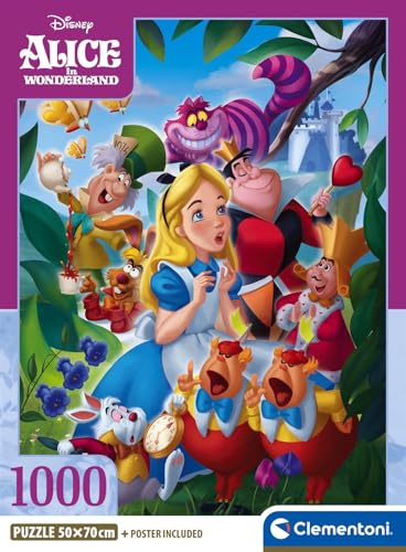 Puzzle Compact 1000 pièces : Alice au Pays des Merveilles Clementoni Puzzles - vue 3