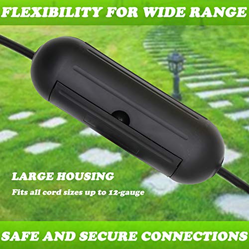 CZS Extension Cord Safety Cover Protectors Plug Connector Safety Seal Enclosure for Outside to Protect Holiday Decorations, LED Strip Light, Power Tool, Fountain,etc (4 Pack)