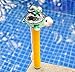 BIEE Termómetro de piscina flotante Tortuga, de gran tamaño con cuerda, para piscinas cubiertas/al aire libre, bañera de hidromasaje, spa, jacuzzi y estanque