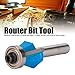 Marhynchus Router Bit, 45 Degree 1/4in Round Shank Chamfer Tool with Top Bearing for Woodworking MDF Solid Wood Particleboard Plywood (1/4*5/16)