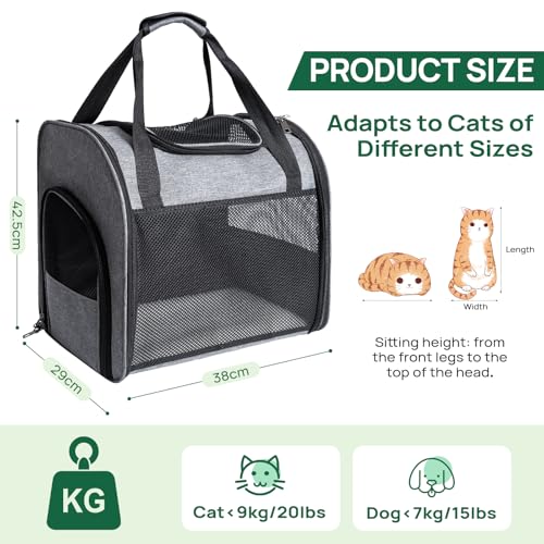 Haustier Handtasche und Rucksack, Transporttasche für Katzen, Hunderucksacks, Haustiertrage mit belüftetem Design, Faltbarer Haustiertrage-Rucksack für Hunde und Katzen