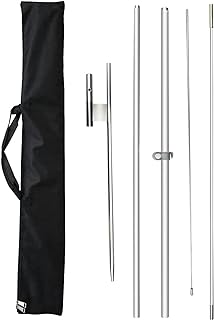 Feather Flag Pole Kit for Swooper Flag 8FT, Swooper Flag Pole Kit with Ground Spike for Feather Flags