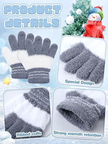 Image of EBOOT 3 Pairs Winter Kids Gloves Warm