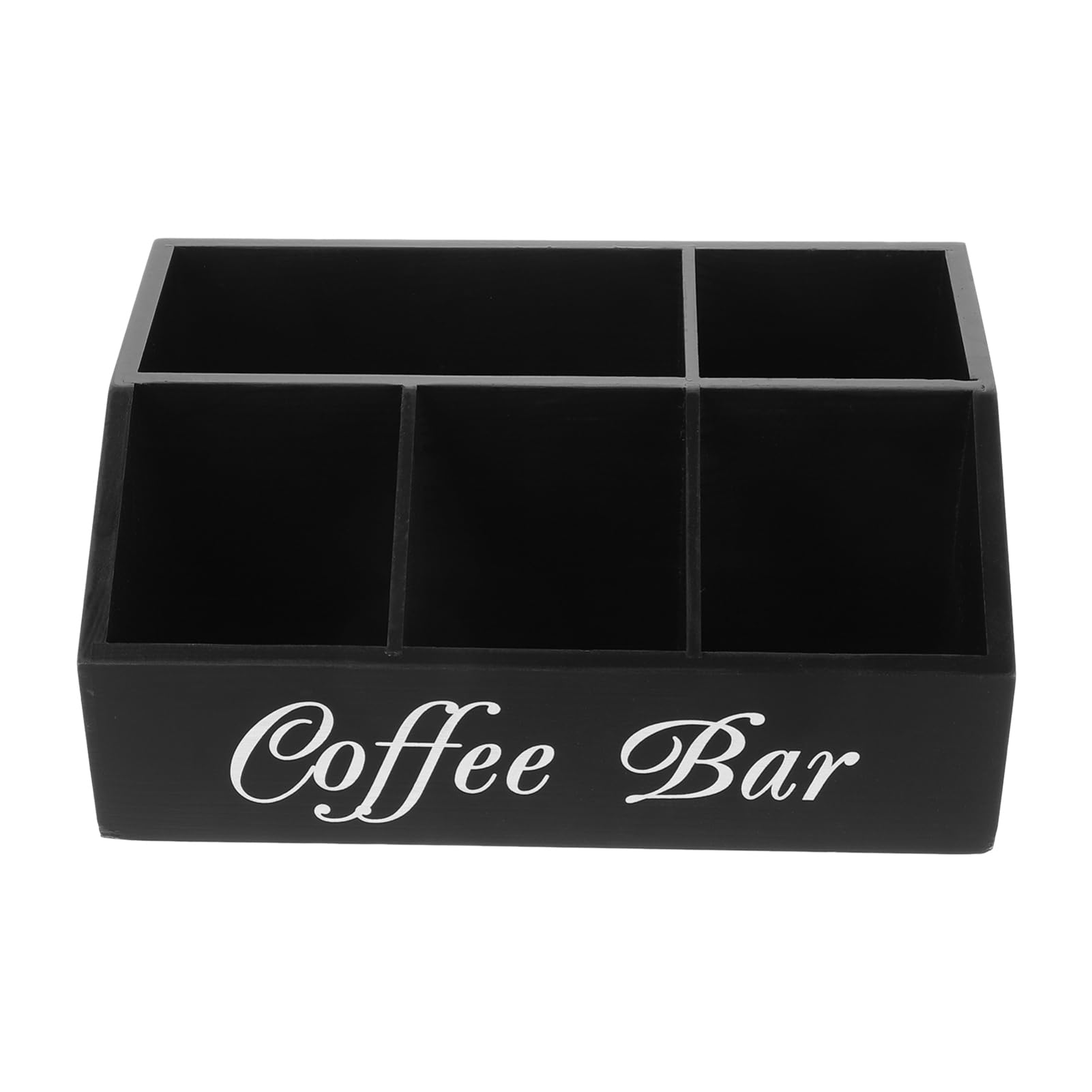 Kaffeestation -organizer Aus Holz Kaffeebar -aufbewahrungsbox Multifunktionale Organizer-box Für Arbeitsplatte Kaffee Und Tee -zubehör Strohhalme Und Taschentuchbox