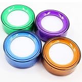 6Pcs Round Finger Wet Sponge with Plastic Case Bank Finance Department Office Supplies Fingertip Wet Tool for Counting Cash Money Papers Bills Documents, Random Color