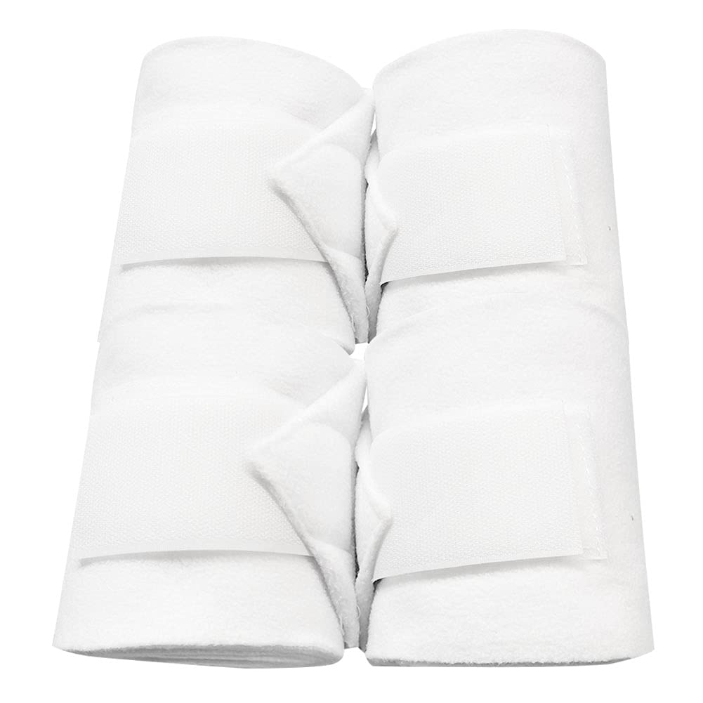 Cyrank 4 Rollos De Vendas para Patas De Caballo, Vendas Profesionales Gruesas De Felpa Suave Vendas para Patas Ecuestres Vendas De Felpa Protección para Botas De Caballo Soporte para Equipo Ecuestre