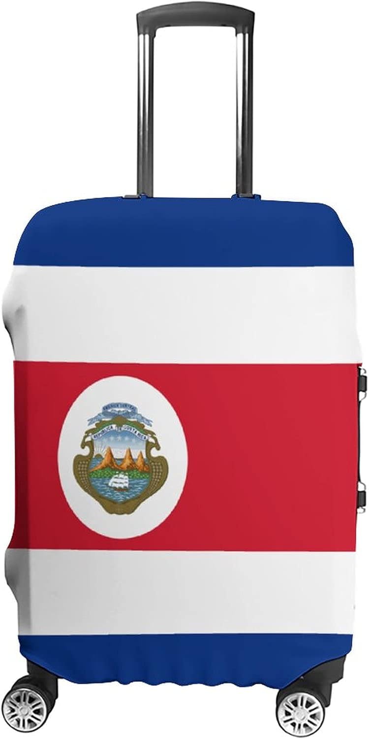 Costa Rica Flag Luggage Cover Dustproof Anti-Scratch Elastic Suitcase Protector Washable for Wheeled Trunk Case Fits 19-32 Inch Baggage Covers