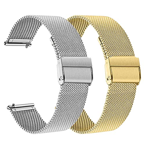Correa de metal para Garmin Forerunner 70/170/170 Music/55/165/165 Music/245/645, pulsera de 20 mm para Garmin Vivoactive 6/Vivoactive 5/Vivoactive 3, Medio, Metal, Sin piedra preciosa