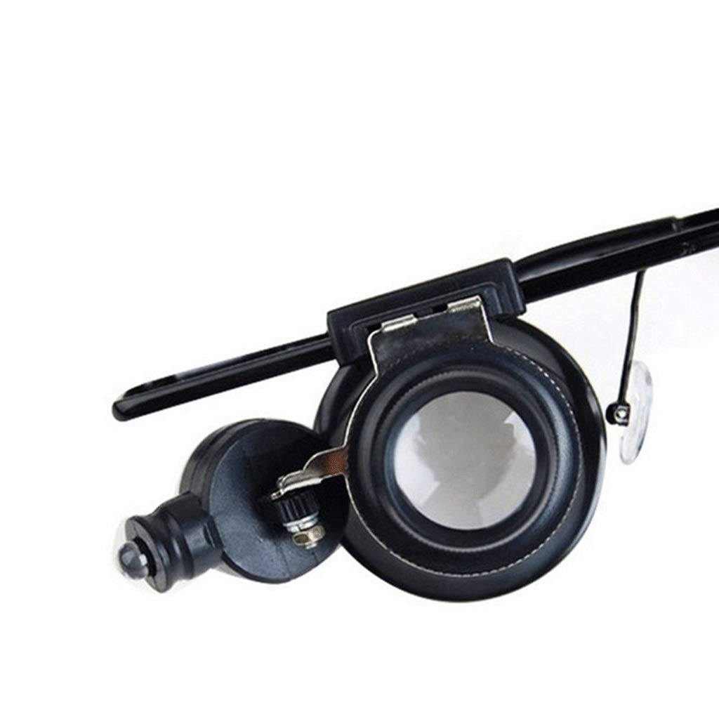 Lupenbrille mit Licht und Stirnband, beleuchtet für Juwelier, Reparatur, Uhr