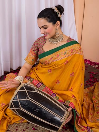 AKHILAM kanjivaram silk saree in soft silk – image 5