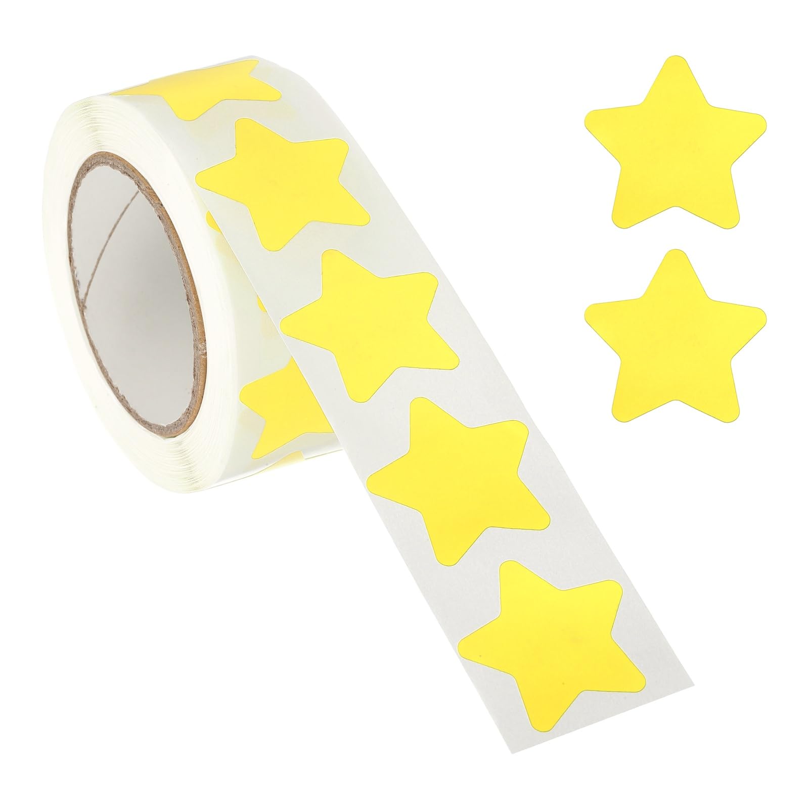 PATIKIL Star Stickers Roll 1", 500 Pcs Self-Adhesive Reward Stickers for Classroom Teacher Supplies and DIY Craft, Yellow