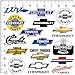 Chevrolet Branding 50ct Vinyl Large Deluxe Stickers Variety Pack – Laptop, Water Bottle, Scrapbooking, Tablet, Indoor/Outdoor