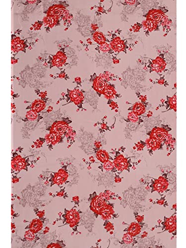 Image of SIRIL Women's Floral Printed Georgette Saree With Unstitched Blouse Piece