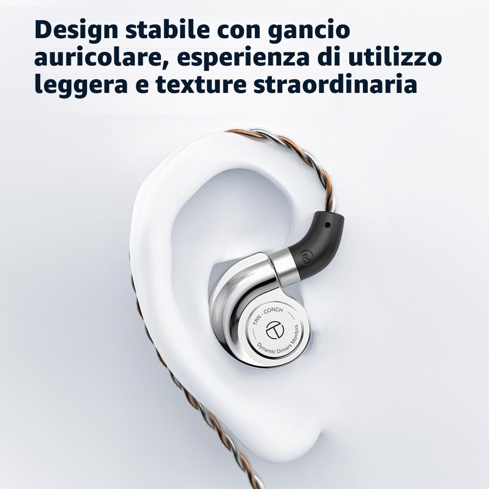 LEAUDIO TRN Conch Auricolari in-ear dinamici ad alte prestazioni (con microfono)