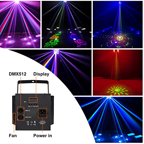 5 In 1 Disco Light Dj Light With Butterfly Beam Wash Pattern Strobe And 3535 Led Effect, Remote And Dmx Control For Stage Wedding Bar Karawa Church Disco Show Party Lights... #TOP1