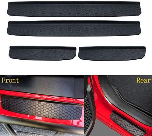 XLANJINGJ Jeep Wrangler JL 4 Door Sill Entry Guards Sill Guards Sill Plate Protectors for 2018 Jeep Wrangler JL Accessories