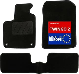 DBS 01763618 Fußmatten Set Vorne und Hinten schwarz Kompatibel mit RENAULT Twingo 2 CN0