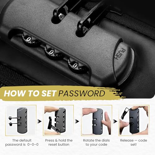 Image of OCEANEVO Stylish Anti Theft Crossbody Sling Bag for Men WITH Luggage Tag, Chest Bag for Travel WITH Lock and USB Charging Port