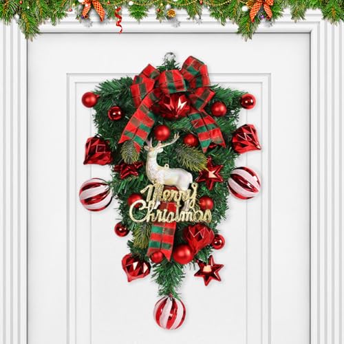 50cm XXL Türkranz Weihnachten, Weihnachtskranz Haustür Mit...