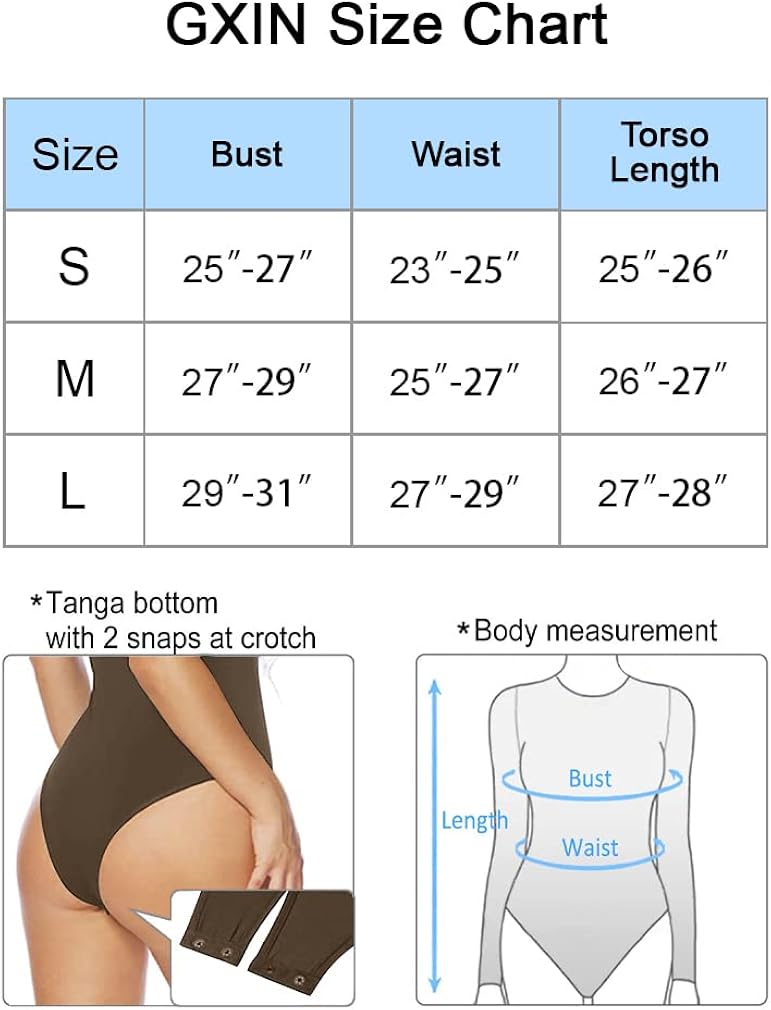 Vista 7 de GXIN Body sexy de 2 piezas para mujer, de manga larga, acanalado, bodycon, bodycon, body