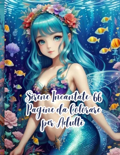 Sirene Incantate: 66 Pagine da Colorare per Adulti: Relax e Creatività nel Mondo Subacqueo delle Sirene'