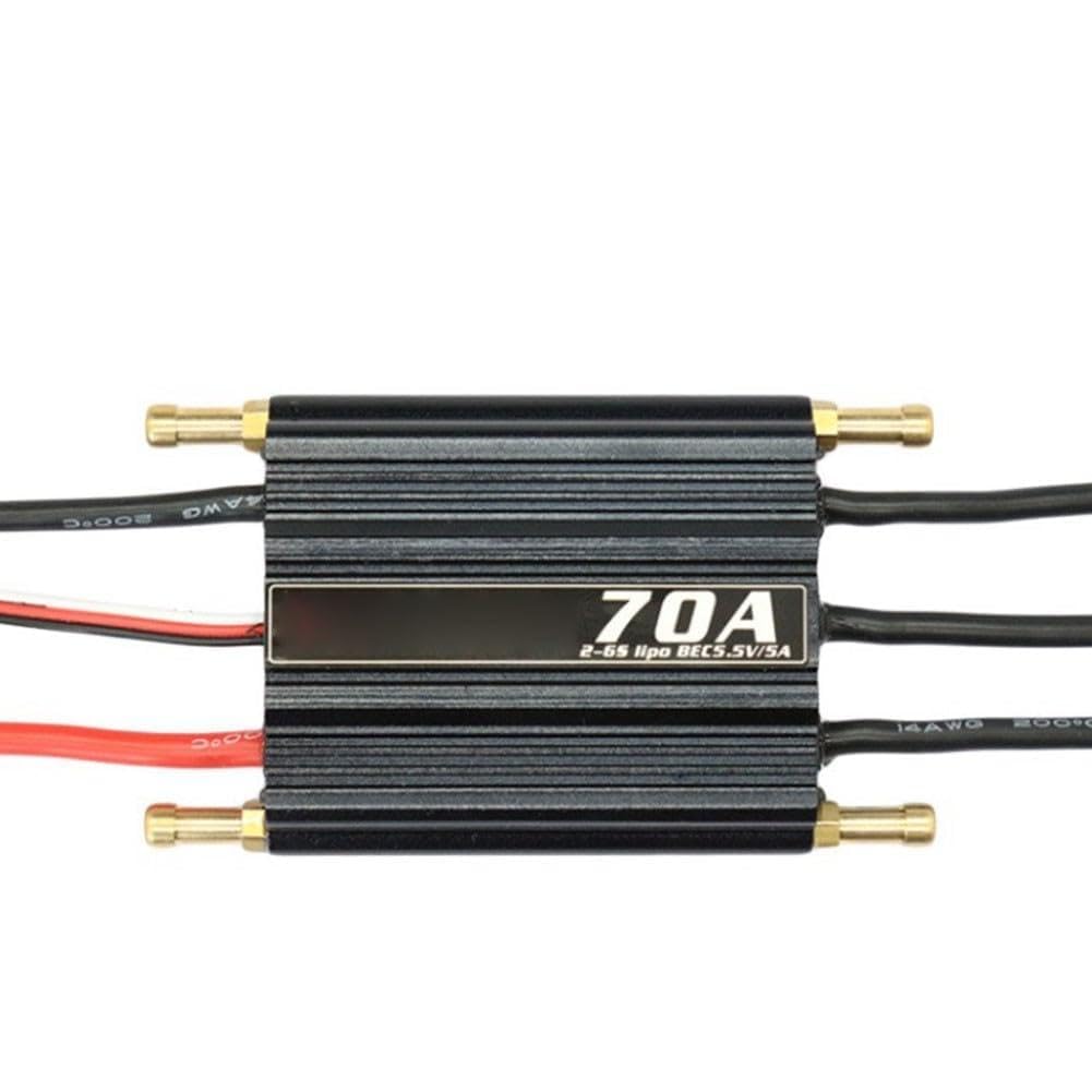 Bezszczotkowy regulator ESC do modeli statków RC 2-6S LiPo z 5,5 V/5 A BEC, wodoszczelny, regulowany, zabezpieczenie przed przegrzaniem, karta programowania