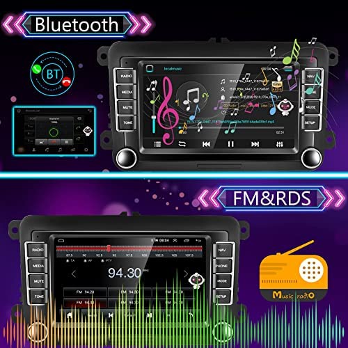 4+64GB - Hodozzy Android 10 Autoradio 2 Din per VW...