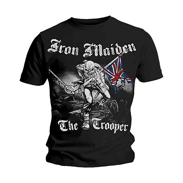 Rocks-off Herren Iron Maiden Sketched Trooper T-Shirt