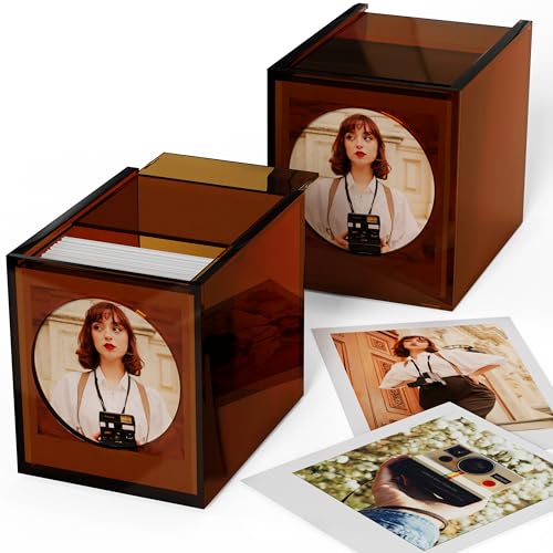 WINKINE Acrylic Polaroid Photo Storage Box & Frame