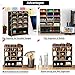 Marbrasse Wooden Pen Organizer, Multi-Functional DIY Pen Holder Box, Desktop Stationary, Easy Assembly, Home Office Art Supplies Organizer Storage with Drawer (B12-Black)