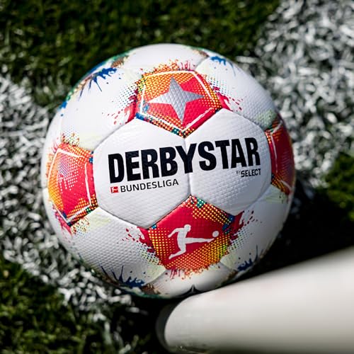 Derbystar Bundesliga Fußball 2025/2026, Offizielles Design, Größe 5 Freizeitball, Kickerball, Präzises Flugverhalten