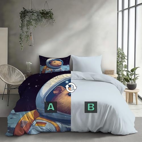 Housse de Couette 3D Combinaison Spatiale Animal d'Inde Parure Microfibre - 3
