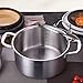 DELARLO Tri-ply Stainless Steel StockPot 5QT, Induction Cooking Pot 18/8 Stockpots Food Grade, Durable Soup Pot Stew Simmering Pot with Glass Lid Suitable for All stoves, Dishwasher-Safe