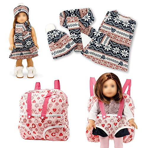 Oct17 Doll Clothes For American Girl 18” Inch Dolls Wardrobe Makeover Outift Christmas Santa Casual Dress Boots Bundle #TOP3