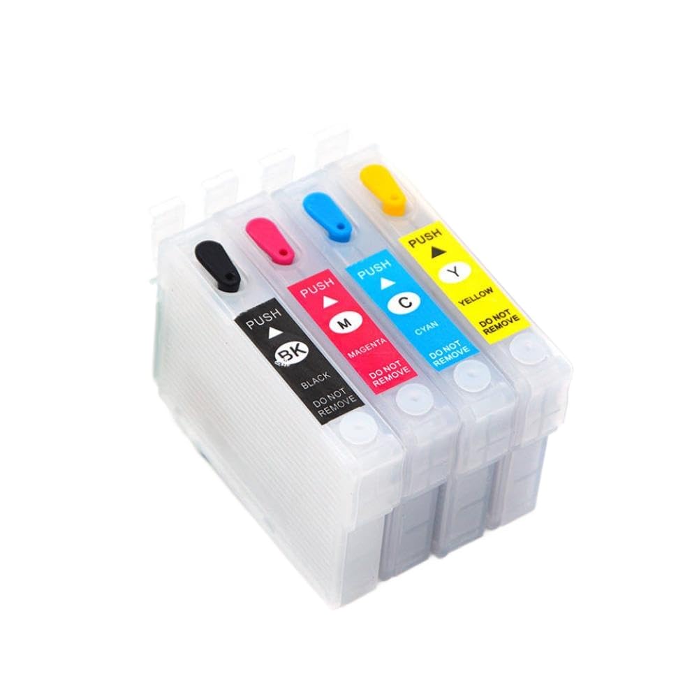 Cartucho de Tinta de 4 Colores con Chip de Reinicio Automático Compatible with - Stylus CX7310 CX8300 CX7300 CX5500 CX5501 CX5505 CX5510 T0731 T0732 T0733 T0734