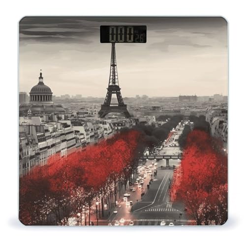 Báscula digital de baño de vidrio templado 26x26 cm miniatura 1