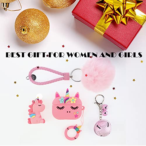 Artibox Unicorn Case Compatible With Airpod Pro 2Nd/1St Generation Case 2022/2019, 3D Cartoon Silicone Cute Cover For Kids Girls Women With Pom Pom Keychain (Unicorn Pink) #TOP4