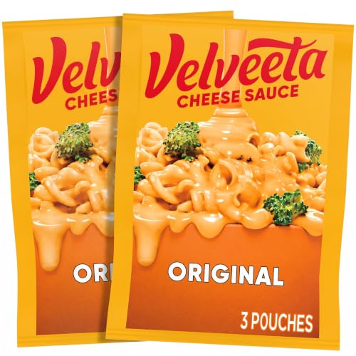 Velveeta Original Cheese Sauce Pouches, 3 ct Box with 4 oz Pouches (Pack of 2)