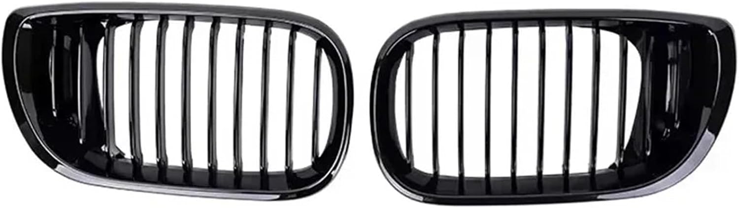 Compatible with BMW 3 Series E46 Car Front Kidney Grill Gloss Black Single Slat Hood Grille Racing Grills 4 Door 2002-2005 Car Replacement