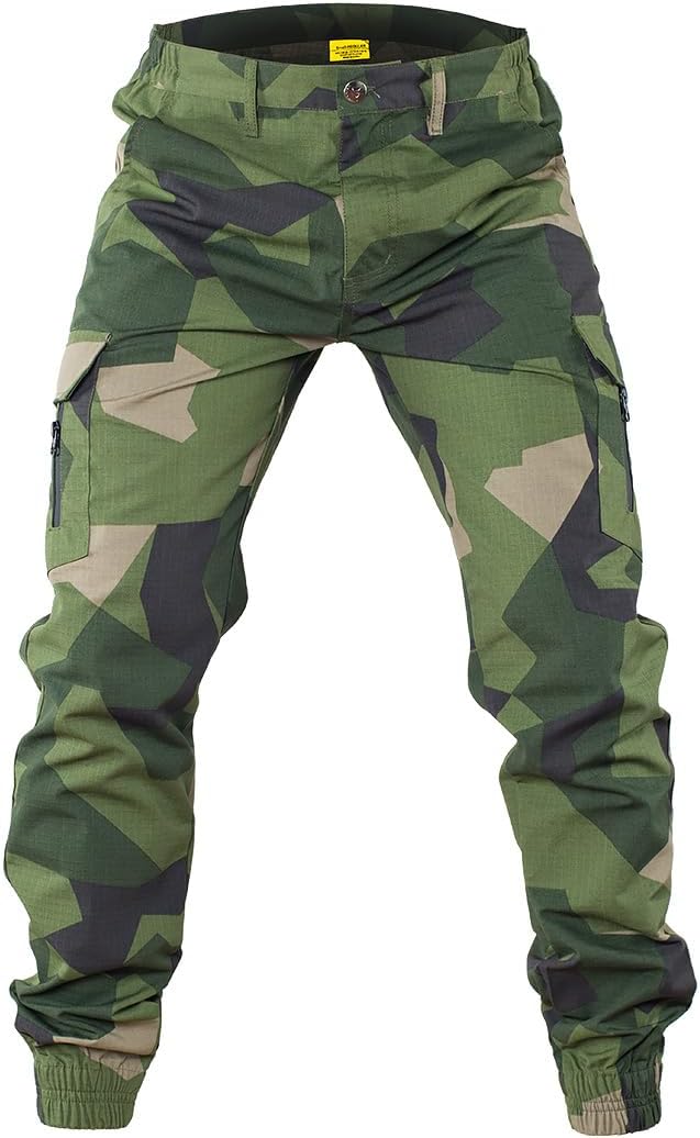 Men's Tactical Cargo Pants, Camouflage Outdoor Working Clothing with Pockets