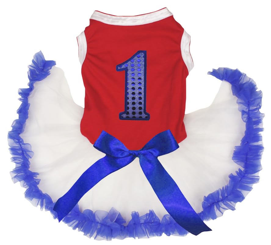 Robe pour chiot haut de gamme sequins bleus tricolore taille XL