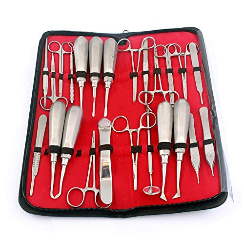 AA PRO 37 PCS Premium Basic Dental Instruments Elevator Forceps Needle Holder Scalpel Set KIT A+ Quality